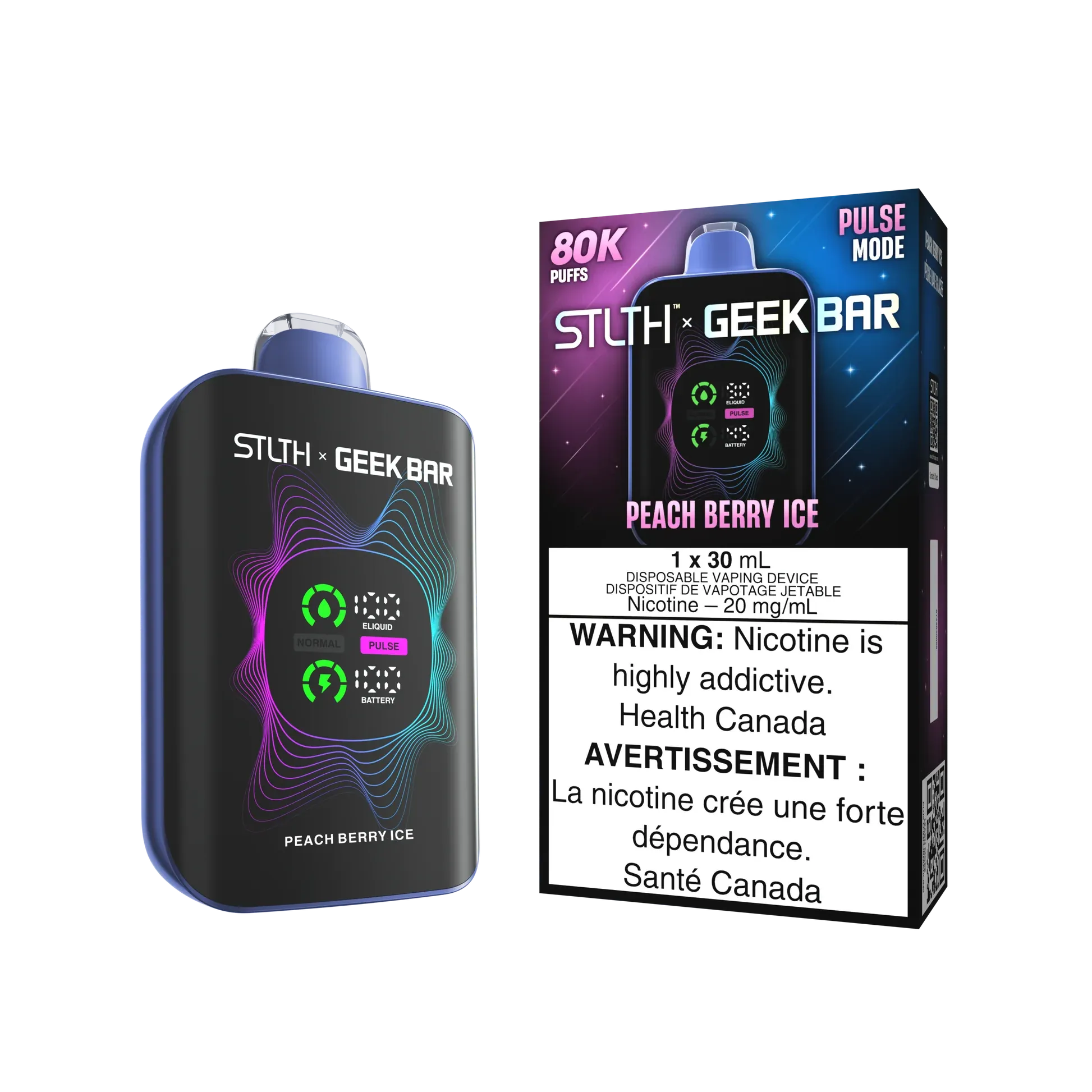 Product imageStlth X Geek Bar 80k Nic Vapes - Peach Berry Ice