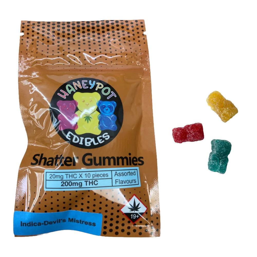 Haney Pot Indica Shatter Gummies - 200mg
