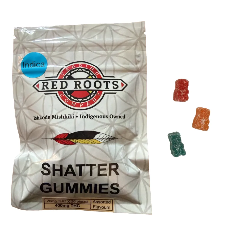 Red Roots Indica Shatter Gummies - 400mg
