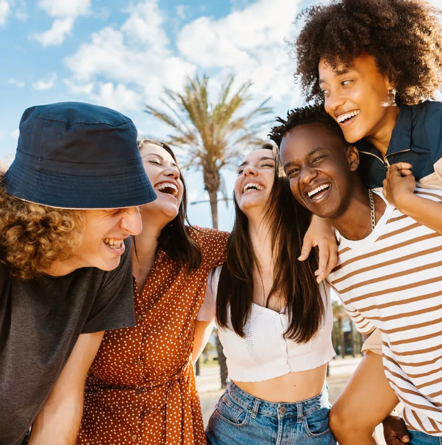 Group of Diverse Friends Laughing