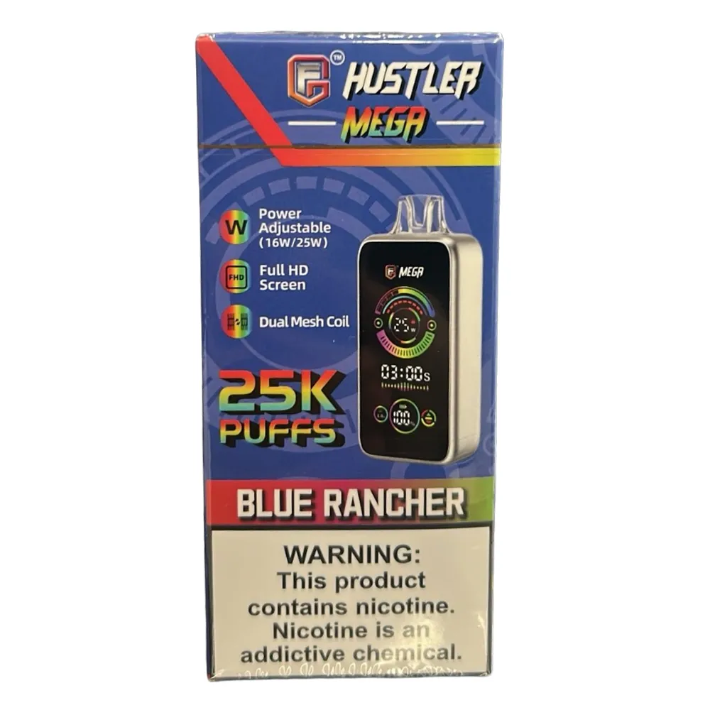 Hustler MEGA 25k Puff 50mg - Blue Rancher