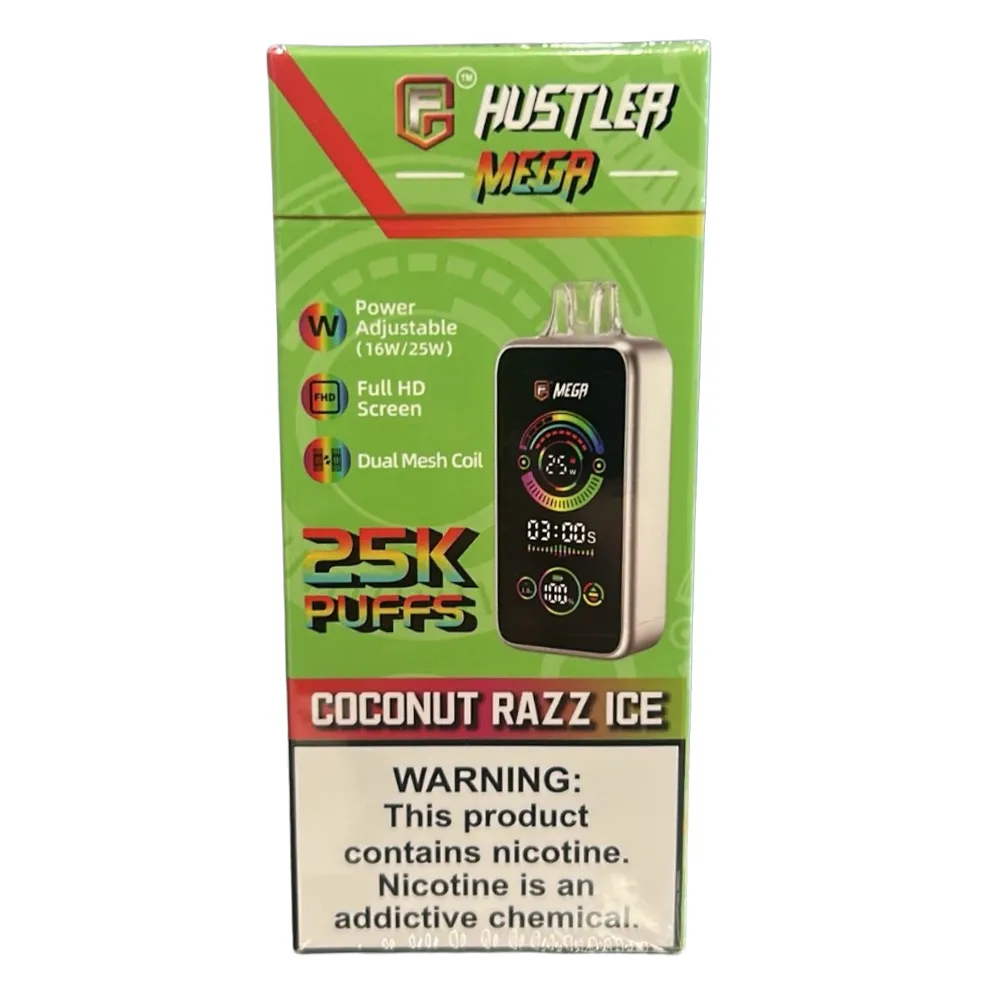 Hustler MEGA 25k Puff 50mg - Coconut Razz Ice