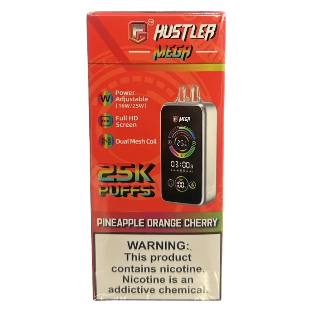 Hustler MEGA 25k Puff 50mg - Pineapple Orange Cherry