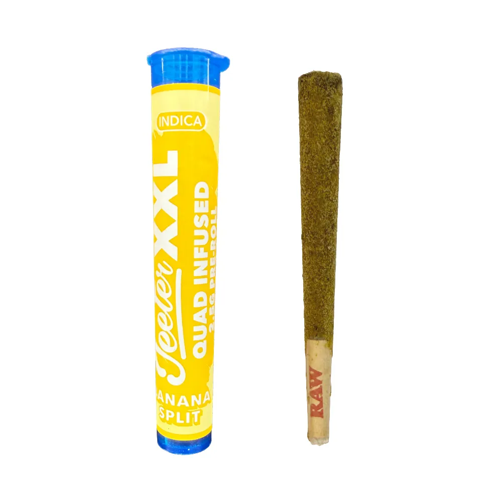 Product imageJeeter XXL Quad-infused Banana Split Pre-Roll - 2.5g