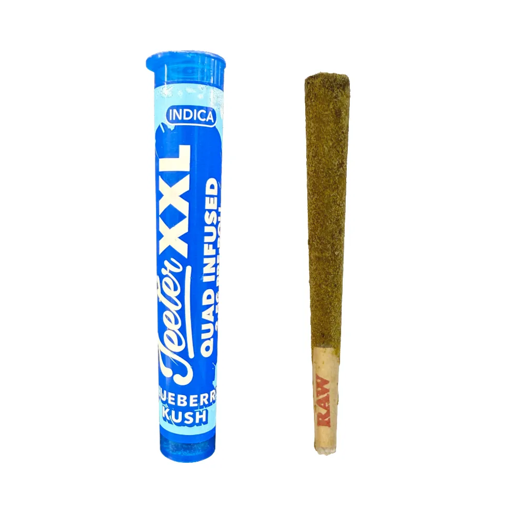 Product imageJeeter XXL Quad-Infused Blueberry Kush Pre-Roll - 2.5g