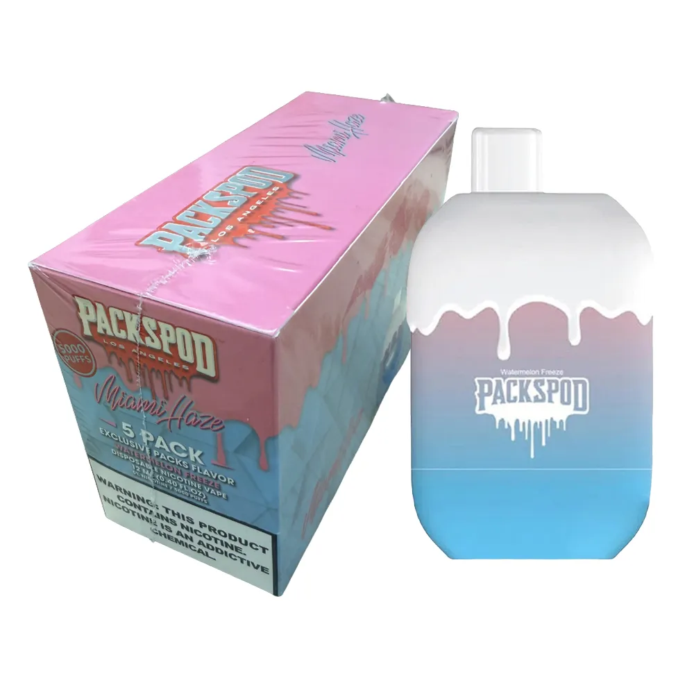 PacksPod 5k Puff 50mg - Miami Haze (5-Count Box)