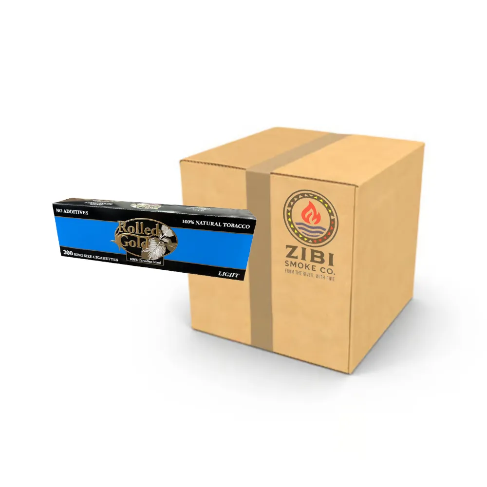 Rolled Gold Light 20's Cigarettes - Case (50 Cartons)