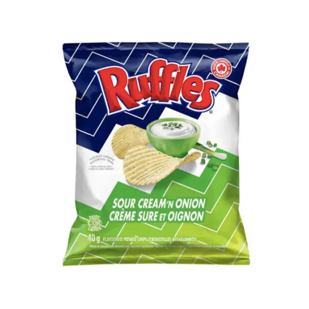 Ruffles Sour Cream 'n Onion Potato Chips - Snack Size
