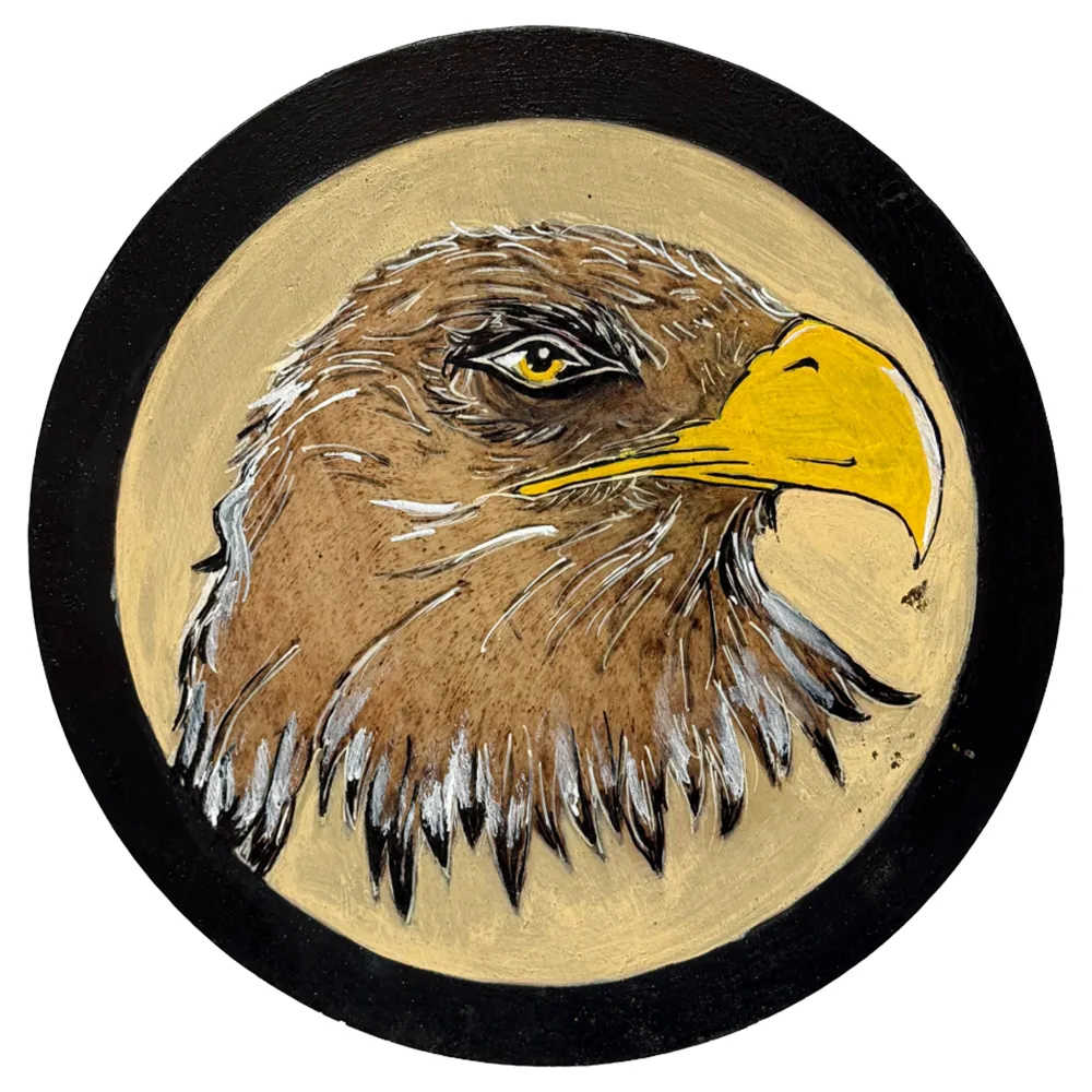 Eagle Wood Burning & Oil Painting