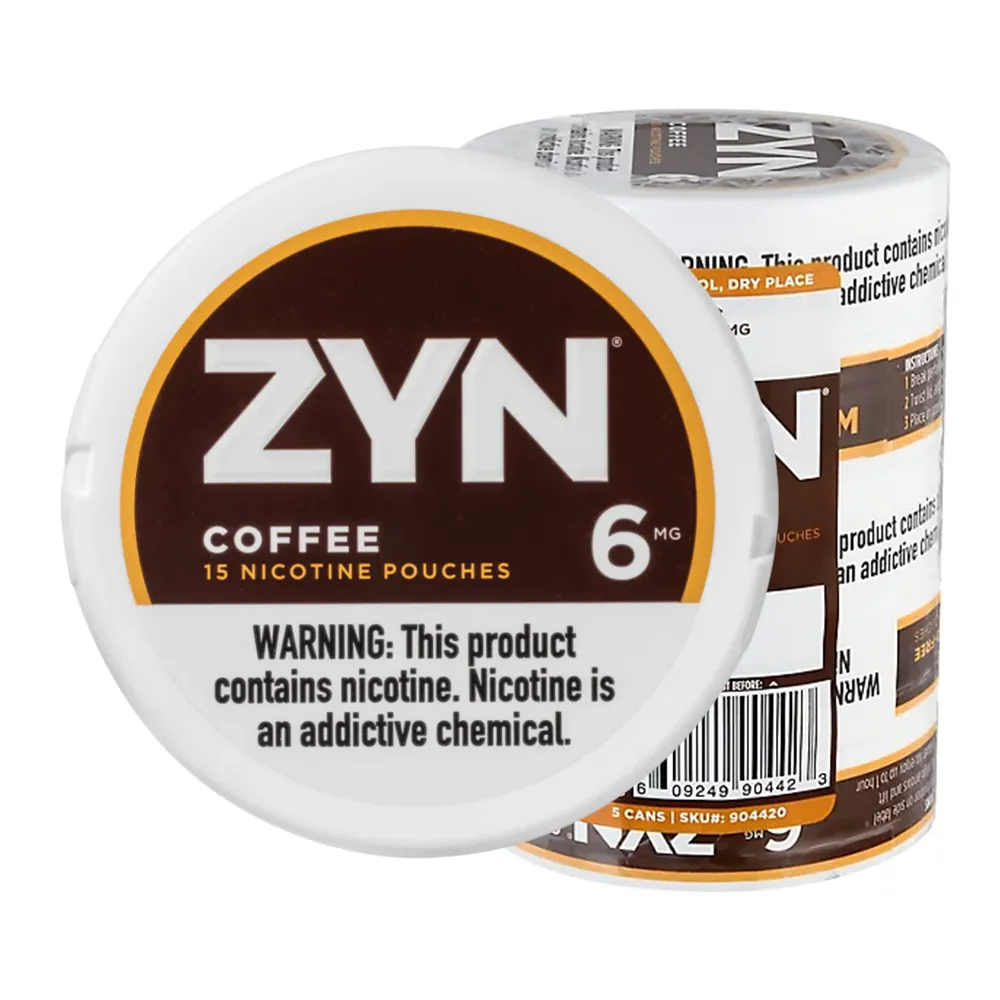 ZYN Nicotine Pouches 6mg (Closeout) - Coffee (5-Can Sleeve)