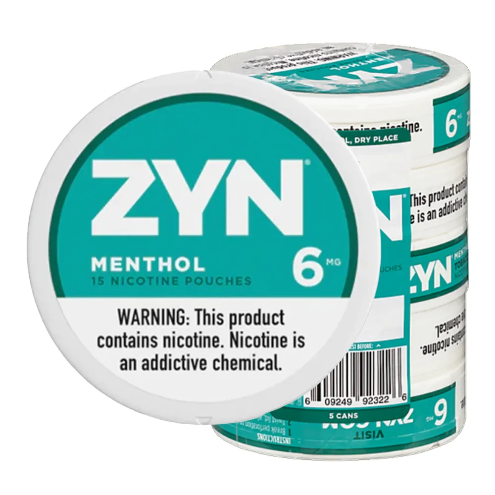 ZYN Nicotine Pouches 6mg - Menthol (Sleeve)