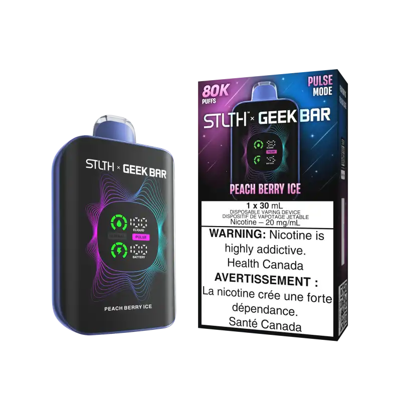 Stlth X Geek Bar 80k Nic Vapes - Peach Berry Ice