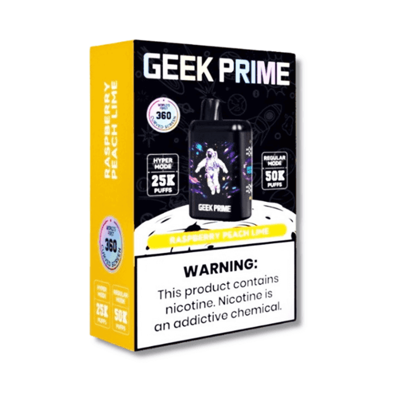 Geek Prime 50k Puff 50mg - Raspberry Peach Lime