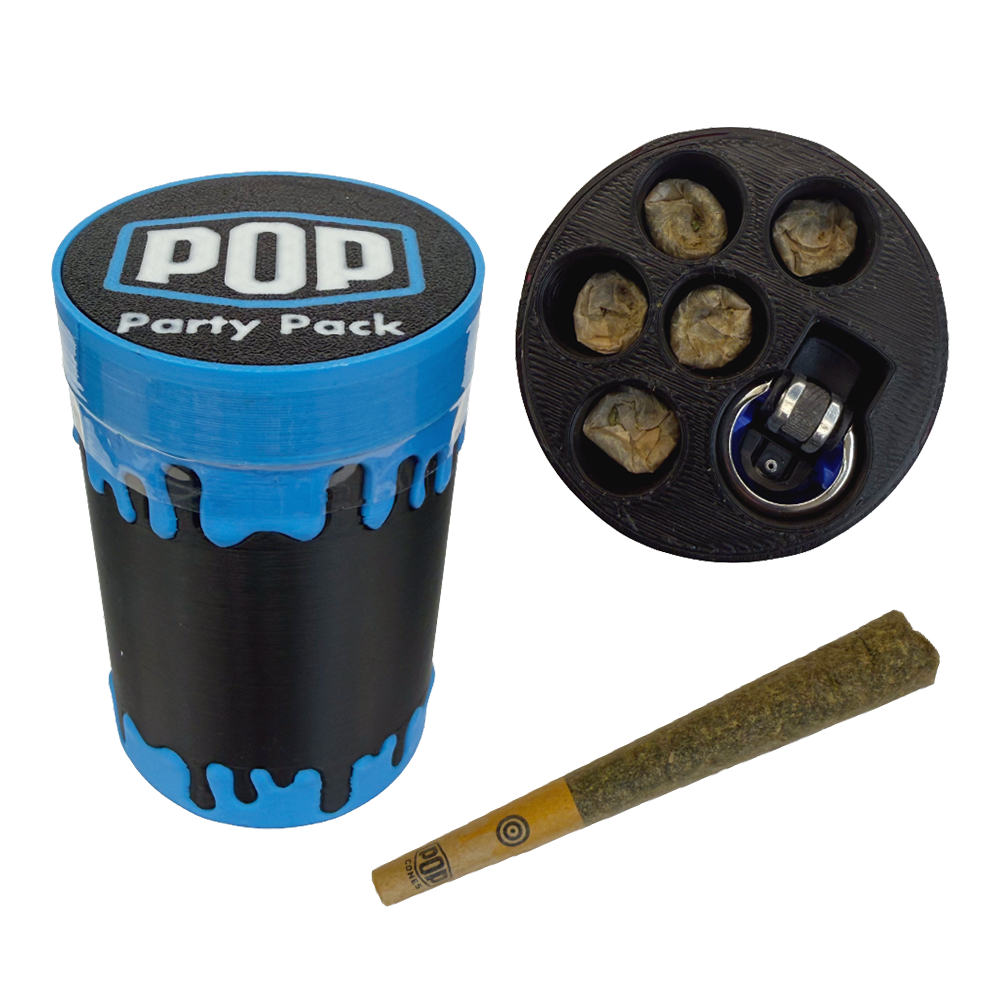 POP Tropical Flavour Party Infused Pre-Rolls - Pack & Lighter - 5pk - 1g Per Joint